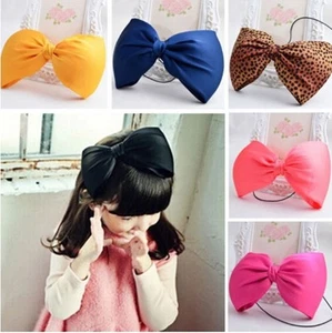 7.5" Large Puffy Bow Knot Hair Head Band headband Hairband Accessories Girls - Picture 1 of 4