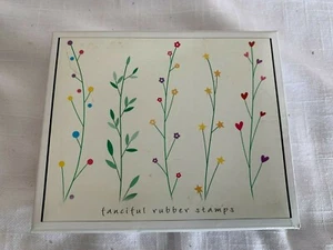 FLOWERS ~ FANCIFUL FILAMENTS FLOWERS ~ LL973 RUBBER CRAFT STAMPS X 5 ~ - Picture 1 of 4