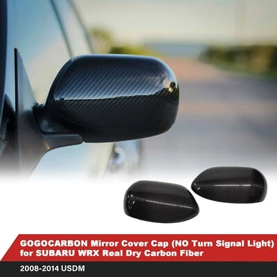  Mirror Cover Cap(Non Blinkers) for SUBARU WRX STI 2008-2014 USDM Carbon Fiber  Foto 1 de 4