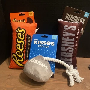 Hundespielzeug, Menge 3, Knirscht und quietscht, Reese's Hershey Bar, Hershey Kiss - Bild 1 von 2