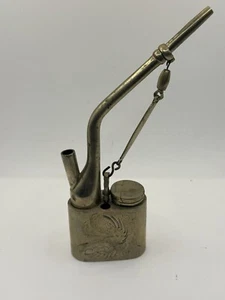 Vintage Chinese/Asian Brass Vintage Smoking Pipe, Dragon & Bird Design,  - Foto 1 di 8