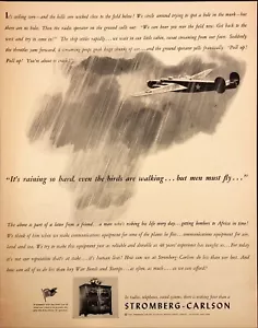 1943 Stromberg-Carlson Radios for B-25 Mitchell Bomber WWII Vintage Print Ad - Picture 1 of 6