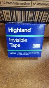 Highland™ Invisible Tape 6200, 1/2" x 1296" Boxed, 1" Core, Case of 144 Rolls - Picture 1 of 8