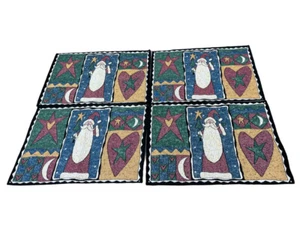 Set of 4 Silverware Christmas Placemats Cotton Blend Tapestry 18.5”x13” - Picture 1 of 6