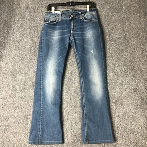 Dondup Stan Dart Distressed Medium Blue Jeans Made in Italy Hip Hop 31 x 30 - Picture 1 of 11