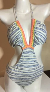 NWT Victorias Secret Swim Monokini Medium Multi Color One Piece Swim Suit N3453 - Picture 1 of 3