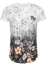 Herren 77 Lifestyle T-Shirt mit Splatter & Blumen Print weiß B16345M20 