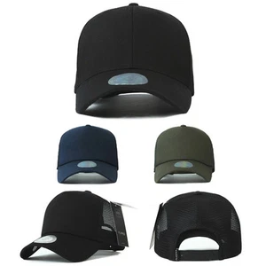 XL~2XL XXL 60~63Cm Unisex Mens Plain Summer Mesh Blank Baseball Cap Trucker Hats - Picture 1 of 11