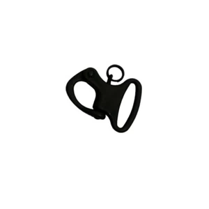 Mini Fixed Snap Shackle Matte Black Coated Quick Release, 600 Lb Loading Cap. - Picture 1 of 9
