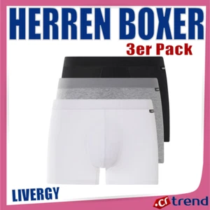 LIVERGY Boxer Shorts Herren 3er Pack Baumwolle mit LYCRA Größe L (6) - Bild 1 von 4