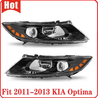 For Kia Optima 2011-2013 Headlamp Headlight Assembly Halogen Left Right Side - Image 1 of 4