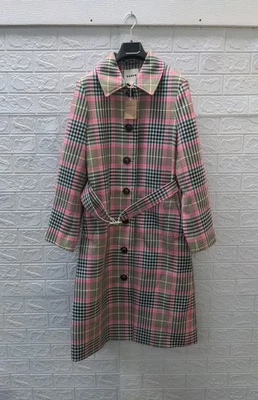 Nuevo Boden Lancaster Cinturón Mac Marrón Neón Rosa Cuadros Talla 12 Foto 1 de 4