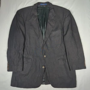 POLO UNIVERSITY CLUB RALPH LAUREN Vintage Schwarz Blazer Anzug Mantel Jacke Herren 46R - Bild 1 von 15