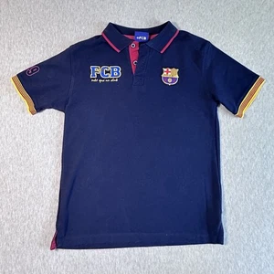 Polo Barcellona Vintage 1899 Cotone Blu, Gioventù Taglia 12 Ottime Condizioni - Foto 1 di 8