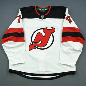 2018-19 Egor Yakovlev New Jersey Devils Game Used Worn NHL Hockey Jersey MeiGray - Picture 1 of 5