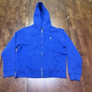 Polo Ralph Lauren Zip Up Long Sleeve Hoodie Youth Boys Size Large| L Blue - Picture 1 of 5