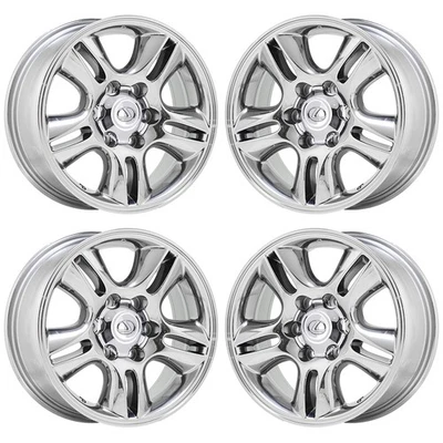 17" Lexus GX470 Bright Chrome wheels rims Factory OEM 2003-2009 set 74167 - Image 1 of 4