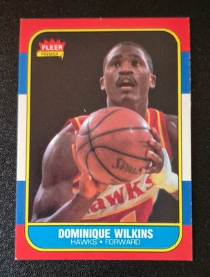 1986-87 86 Fleer Basketball card #121 Dominique Wilkins ROOKIE RC Atlanta Hawks - Image 1 of 4