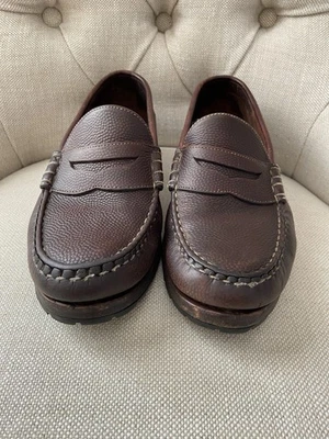 Mocasín Brooks Brothers Vintage Cuero Guijarro Penny Construido Talla 9 Foto 1 de 4