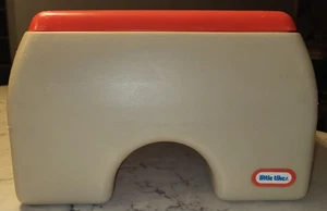 Vintage 1985 LITTLE TIKES Step Stool / Seat Child Toddler Red & Beige - Picture 1 of 5