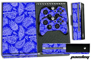 XBOX ONE 1 Skin Game Console Decal Plus Controller Stickers Bandana Crip PAISLEY - Picture 1 of 1