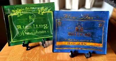 Juego de DOS Vasos Pesados, Riesling y Staehleng Bandeja/Queso de Vino y Queso Foto 1 de 4