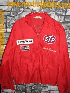 Vintage Niki Lauda March Formula1 STP Champion Good Year nylon jacket '70s - Picture 1 of 3