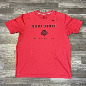 Nike Ohio State Buckeyes Dri-Fit Shirt Herren Large rot Swoosh Logo OSU - Bild 1 von 7