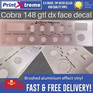 Adesivo decalcomania lunetta frontalino radio cb COBRA 148 GTL-DX vinile alluminio spazzolato - Foto 1 di 9