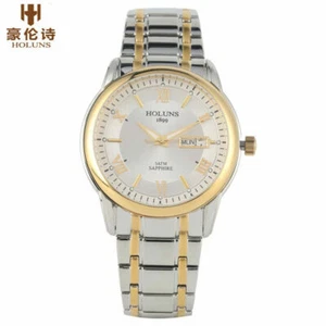HOLUNS Men Business Automatic Mechanical Watch Date Luminous Full Steel Band - Picture 1 of 8