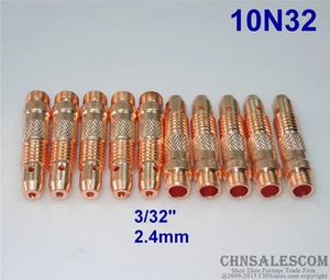 10 piezas Cuerpo Collet 10N32 para Antorcha de Soldadura Tig WP-17 WP-18 WP-26 2,4 mm 3/32" - Imagen 1 de 2
