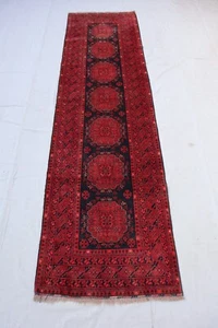 2x9 Any room déco, vintage Afghan tribal 100 percent wool traditional. - Picture 1 of 10