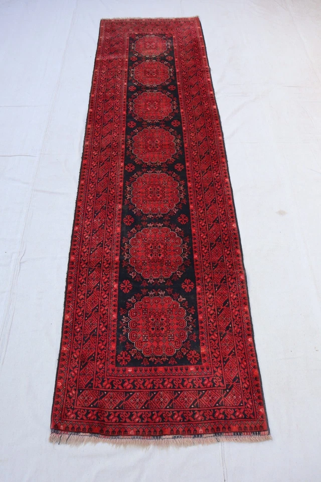 Decoración de cualquier habitación 2x9, tribal afgano vintage 100% lana tradicional. Foto 1 de 4