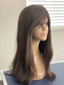 100% Human Hair Wig 18”Hand Tied Monofilament Top,Wefted Back. Color 2/4 - Picture 1 of 5