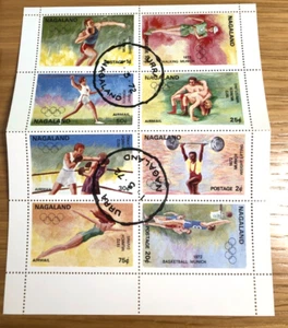 8 Stamps: Olympics Munich 1972 one sheet from Nagaland, India * canceled CTO MNH - Picture 1 of 2