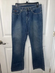 Lee Mid Rise Boot Cut Womens Jeans Size 8M Blue Stretch Dark Wash - Picture 1 of 10