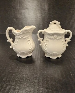 Sahne & Zuckerdose Napcoware weiß Provinz Land Französisch Romantisch Japan - Bild 1 von 15