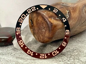 GMT Keramik schwarz/roségold "RootBeer" SLOPED Einsatz für Seiko SKX SRPD-US-Verkäufer - Bild 1 von 1