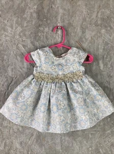 Infants 3-6M Pippa & Julie Blue Brocade Floral Fit & Flare Petticoat Dress - Picture 1 of 11
