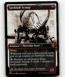 MTG Sawblade Scamp (Showcase) (Step-and-Compleat Foil) 447 Phyrexia: All Will Be - Picture 1 of 1