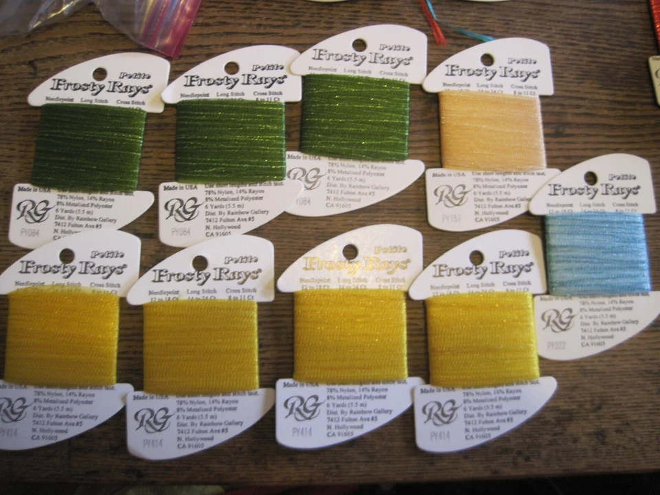 NOS FROSTY RAYS PETITE Threads-Needlepoint/Embroidery LOT OF 10-RAINBOW GALLERY - Image 1 of 1