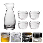 Wasserglas Bowle Set mit Sake Flasche und 4 Weinbechern für Housewarming