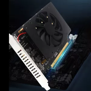 Motherboard PCIE Splitter Card with Heat Sink RAID Expansion Card 4 X 32Gbps - Afbeelding 1 van 10