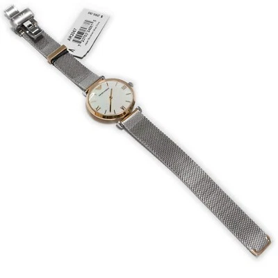 NWT Women's EMPORIO ARMANI AR2067 Rose Gold & Silver Mother of Pearl Watch NEW - Image 1 of 4