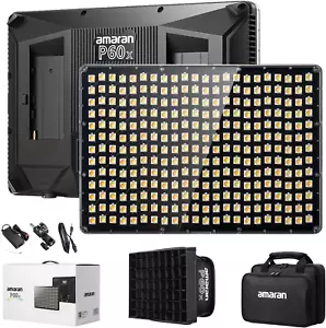 Amaran P60X Luce Pannello Video,Temperatura Colore 3200K-6500K,60W CRI95+/TLCI 97+, - Foto 1 di 12
