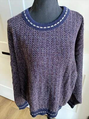 Basic Editions Mens Vintage Acrylic Crewneck Long Sleeve Sweater XL Ugly 80s 90s - Image 1 of 4