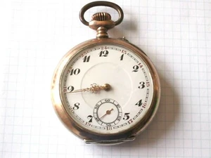 Remontoir Cylindre 10 Rubis Silver Swiss Pocket Watch, - Picture 1 of 8