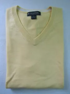 BROOKS BROTHERS Mens Vest Yellow Supima Cotton Size XL Sleeveless Luxury - Picture 1 of 6
