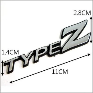 CAR SIDE FENDER TRUNK BADGE EMBLEM TYPE Z SILVER - Picture 1 of 1