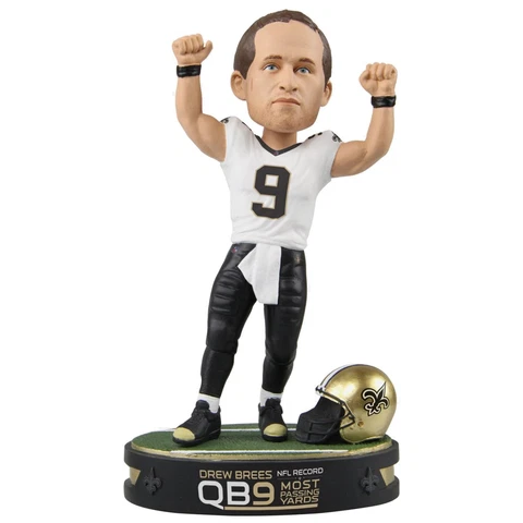 Drew Brees #9 Bobblehead NFL Passing Yard Leader Record Cover